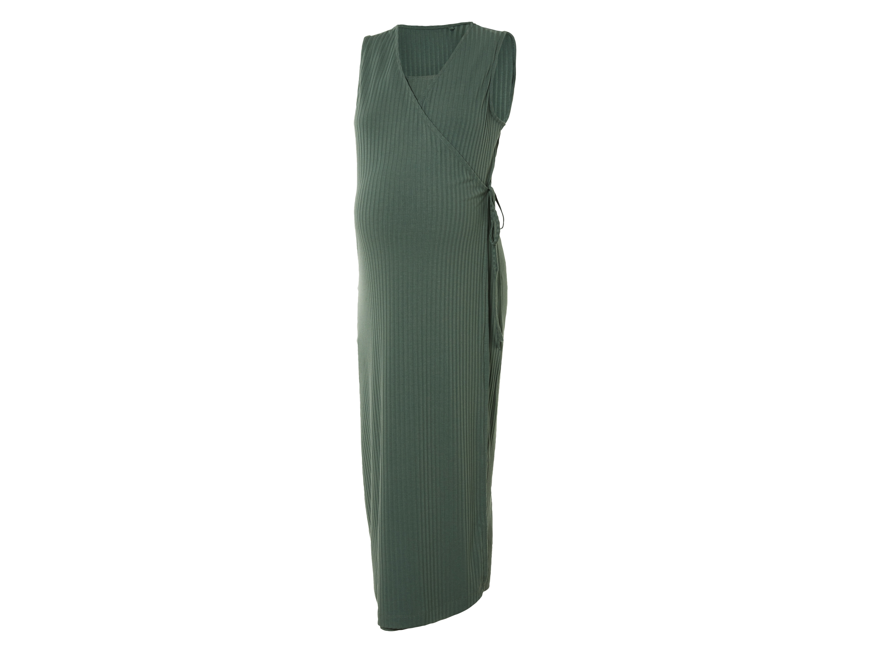 esmara® Damen Kleid Umstand (Grün, L(44/46))““ | schwarz Muster: – Detail: in modischer Ripp-Qualität