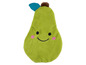 Plüsch-Birnenkissen mit einem fröhlichen Gesicht.