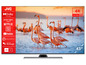 Ein JVC 4K Ultra HD-Fernseher mit Flamingos auf dem Bildschirm.