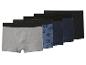 Fünf Herren-Boxershorts in verschiedenen Farben und Mustern
