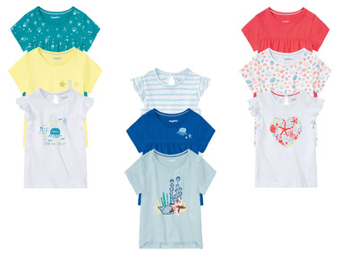 lupilu® Kleinkinder Mädchen T-Shirts, 3 Stück, aus reiner Baumwolle