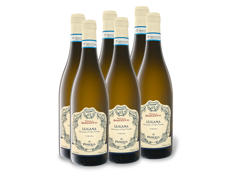 Gehe zu Vollbildansicht: 6 x 0,75-l-Flasche Weinpaket Pasqua Villa Borghetti Lugana DOC trocken, Weißwein - Bild 1