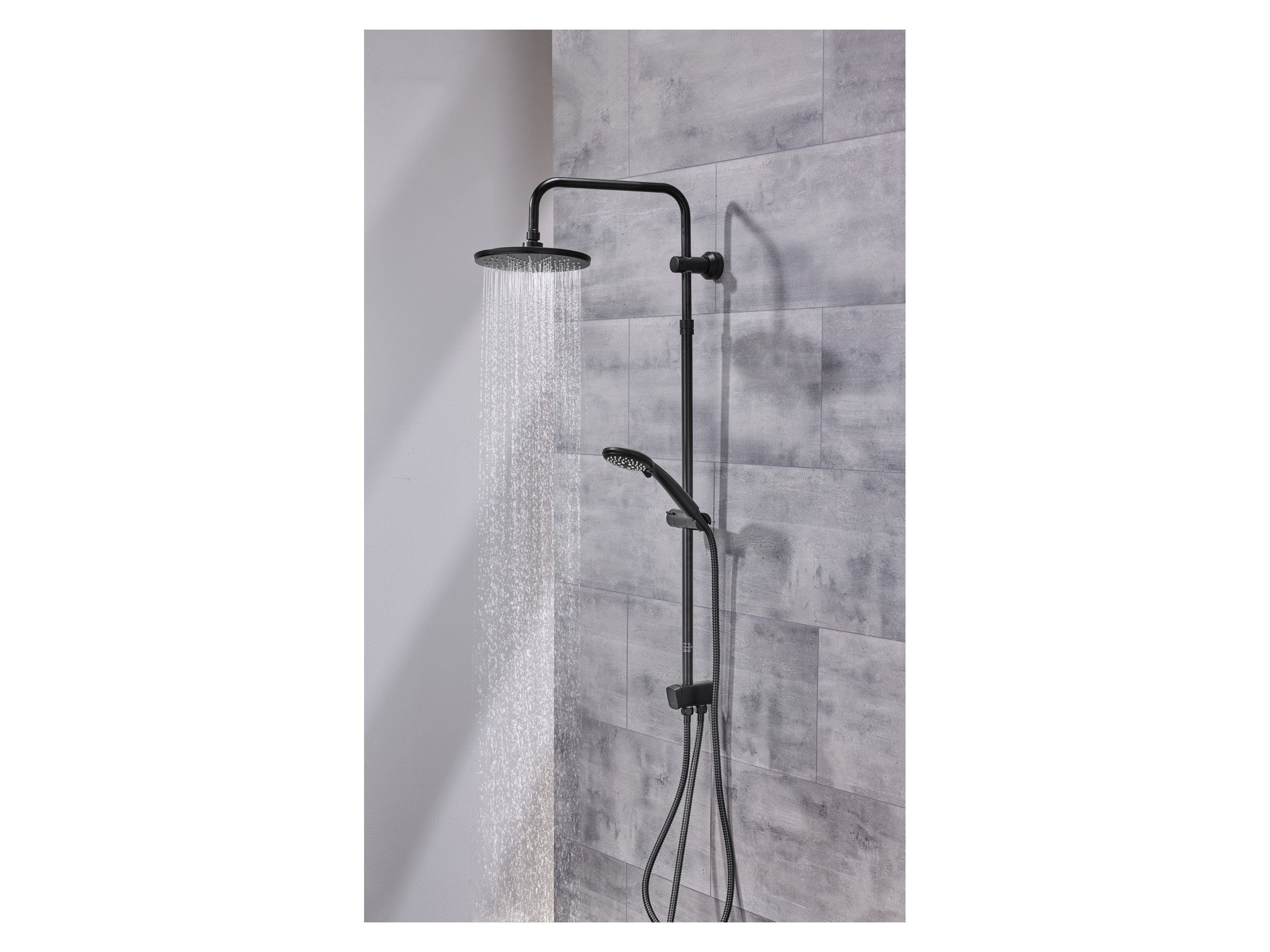 Thumbnail - LIVARNO home Überkopfbrauseset (Schwarz)