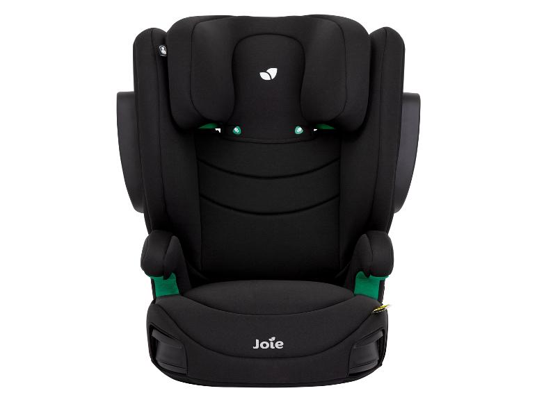 Schwarzer Joie Kindersitz mit grünen Details