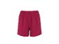 Dunkelrote Damenshorts mit elastischem Bund.