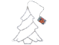 Weihnachtsbaum-Silhouettenleuchte mit Batteriepack