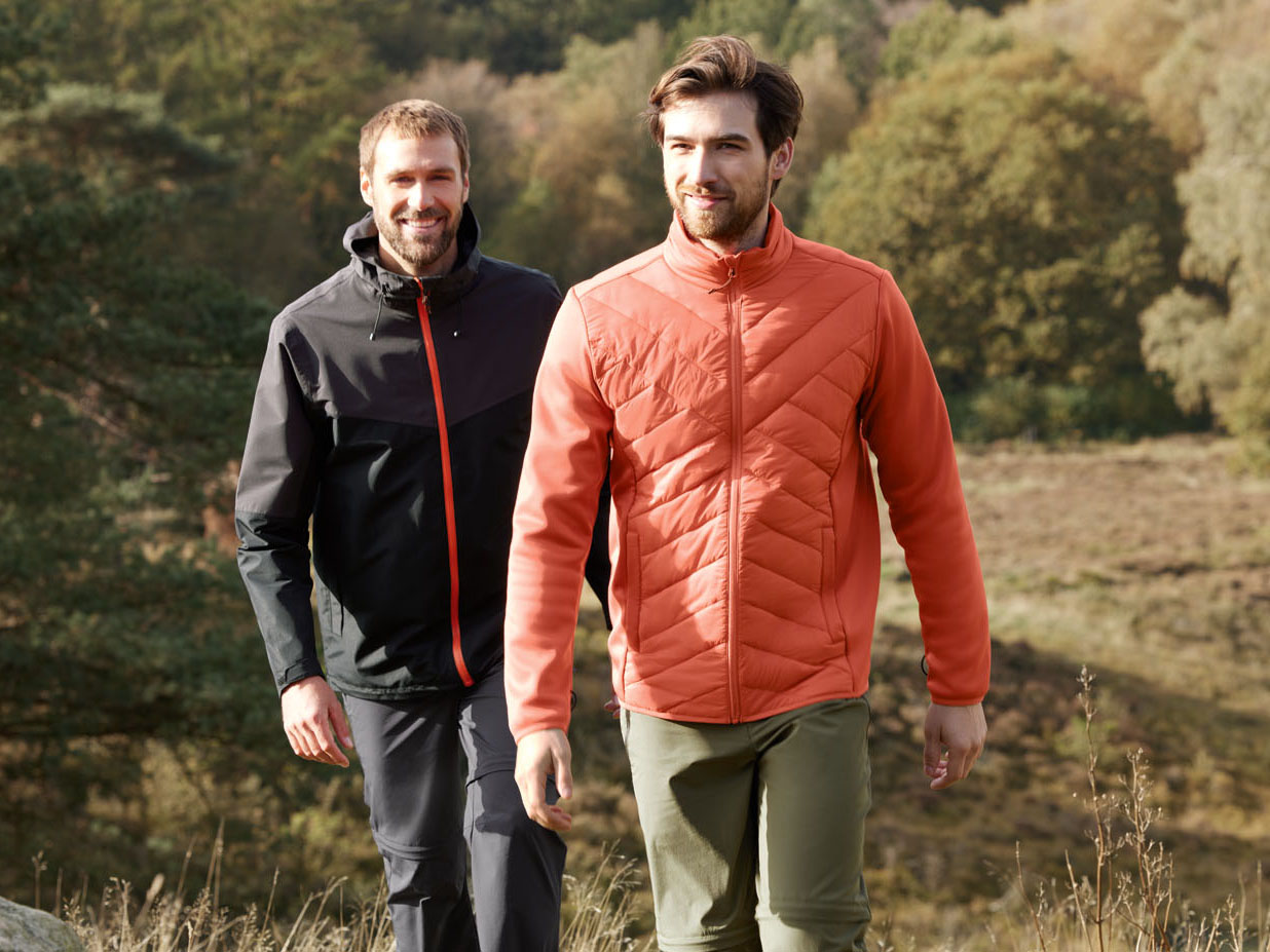 ROCKTRAIL Herren Hybridjacke Outdoor GRS (Orange, L(52/54)) – Bild 2 von 3