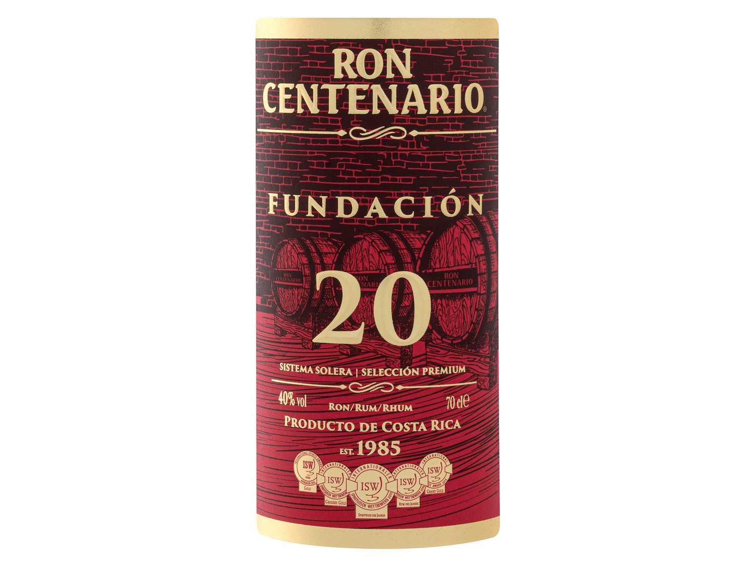 Ron Centenario Fundación Rum 20 Jahre mit Geschenkbox …
