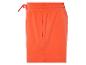 Orangefarbene Baumwollshorts mit Kordelzug.