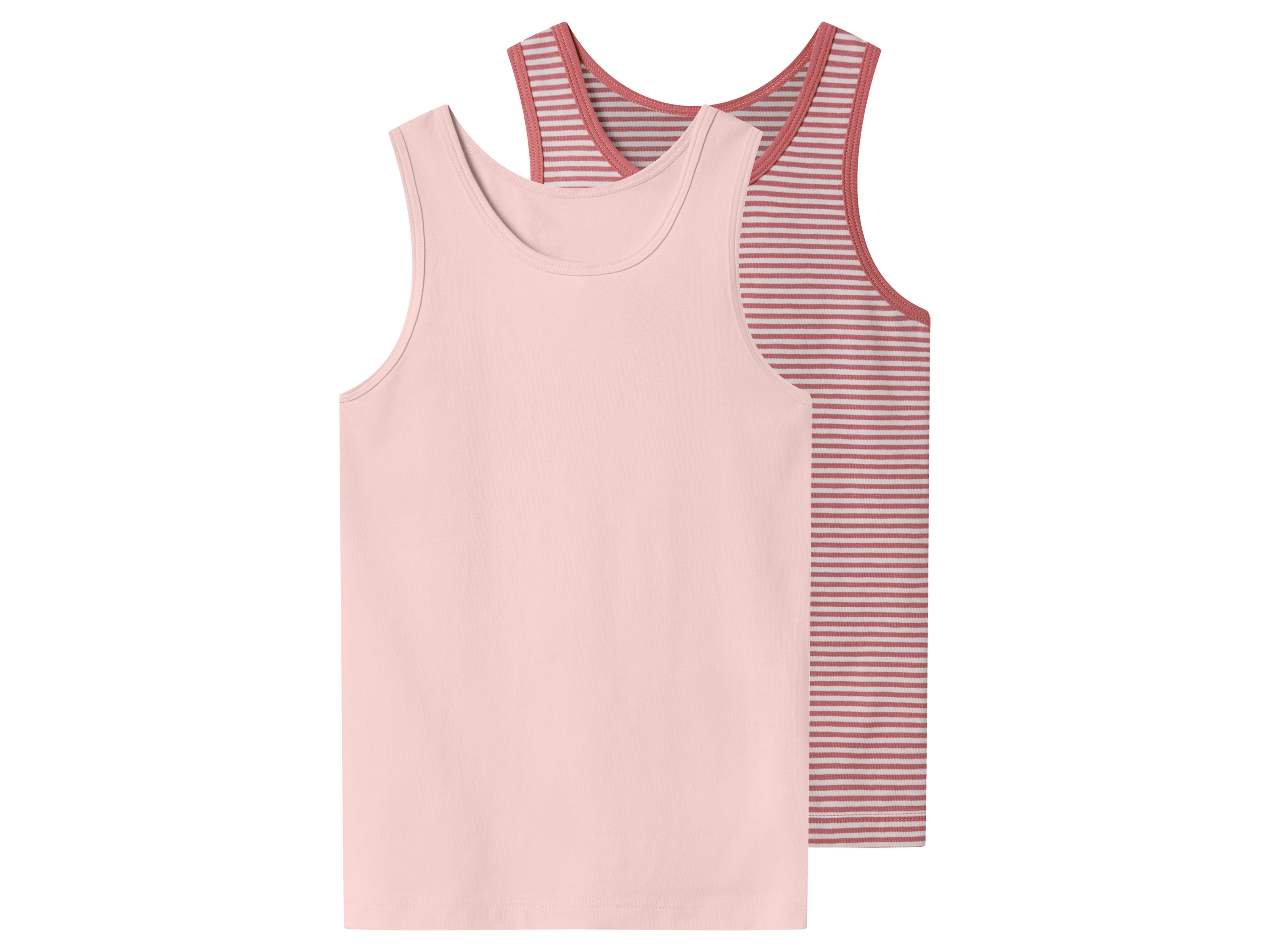 LUPILU® Kleinkinder Mädchen Unterhemd, 2 Stück (Rosa, 110/116)