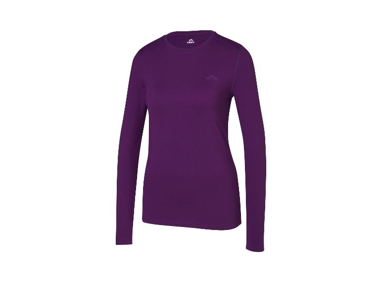 Lila Langarm-Sportshirt mit Crivit-Logo