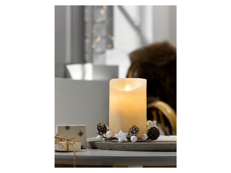 LED-Echtwachskerze, inkl. Batterien