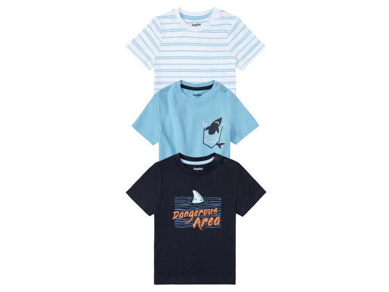 Gehe zu Vollbildansicht: lupilu Kleinkinder Jungen T-Shirt, 3 Stück, aus reiner Baumwolle - Bild 34