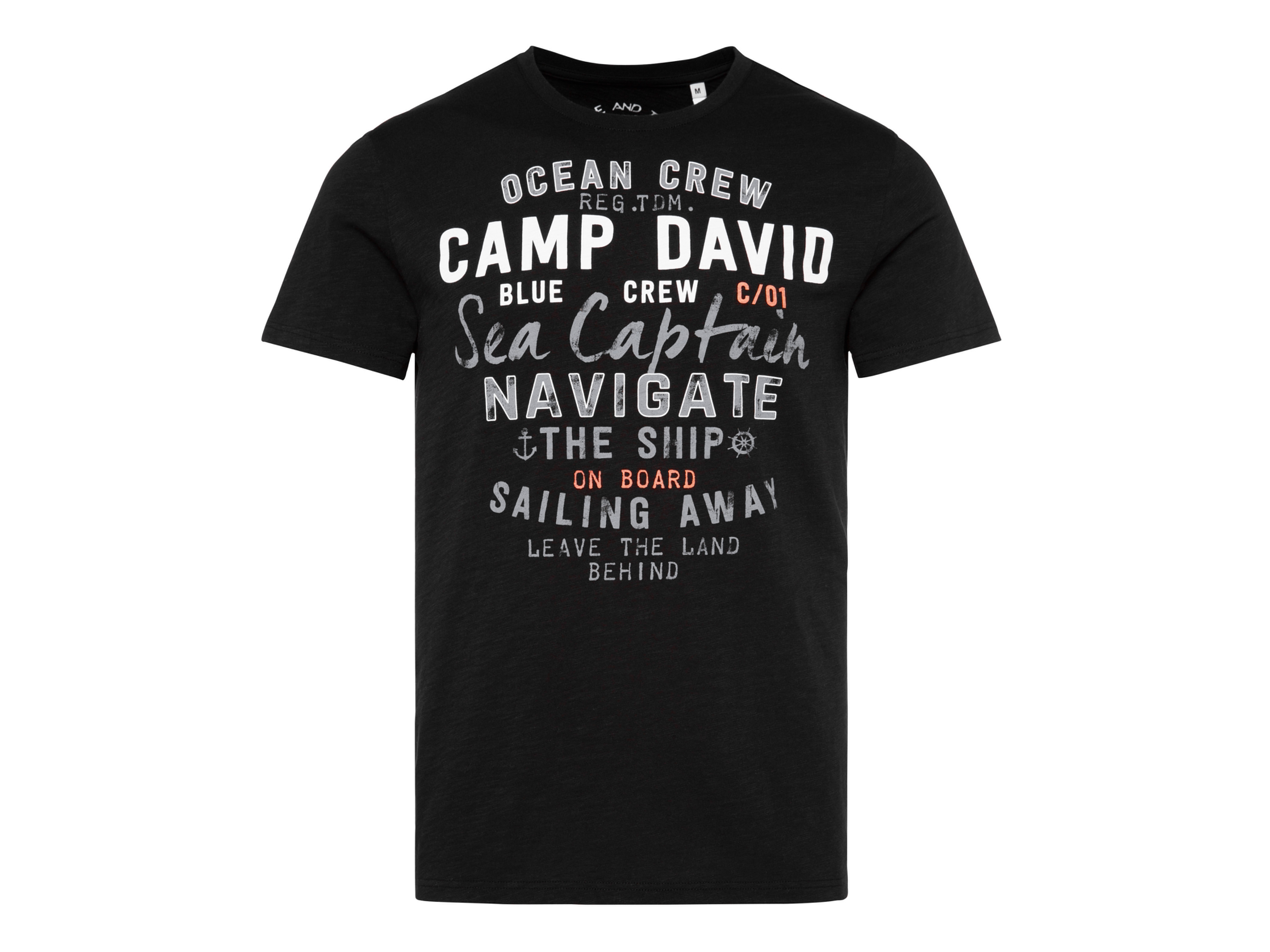 CAMP DAVID Herren T-Shirt (Schwarz, L)
