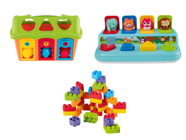 Gehe zu Vollbildansicht: Playtive Babyspielzeug, Babyspielzeug, mehrteilig, farbenfrohe Steine - Bild 1