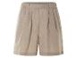 Beige Leinen Shorts, Casual-Stil.