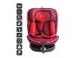 Ein roter BabyGo Autositz mit 360° Drehung.