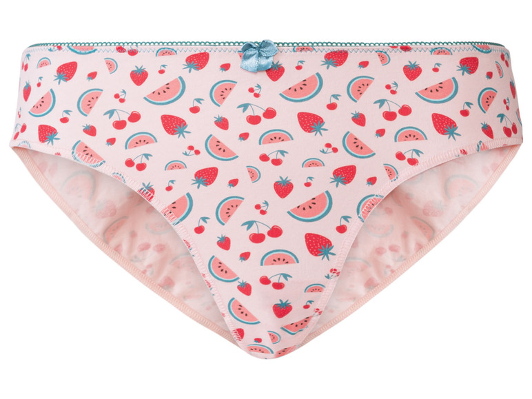 Rosa Unterhose mit Wassermelonen- und Erdbeermuster.