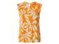 Ärmelloses Top mit orange-weißem Blumenmuster