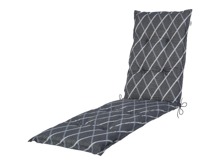 Graues Liegestuhlkissen mit Karomuster