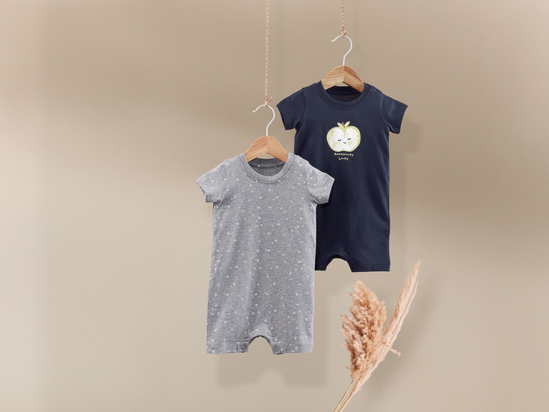 Gehe zu Vollbildansicht: lupilu® Baby Pyjama, kurz, 2 Stück, aus reiner Bio-Baumwolle - Bild 3