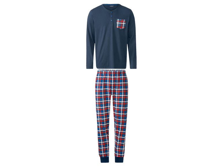 Gehe zu Vollbildansicht: LIVERGY® Herren Pyjama, mit Baumwolle - Bild 2