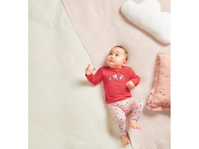 Gehe zu Vollbildansicht: lupilu® Baby Mädchen Langarmshirt, 2 Stück, mit Bio-Baumwolle - Bild 3