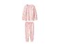 Rosa Langarm-Pyjama mit Punkten