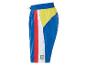 Blau, gelb und rote Badehose mit Lidl-Logo.