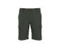 Dunkelgrüne Cargo-Shorts mit Seitentaschen und Holzknopf.