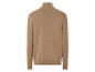 Beige Herrenpullover mit Stehkragen.