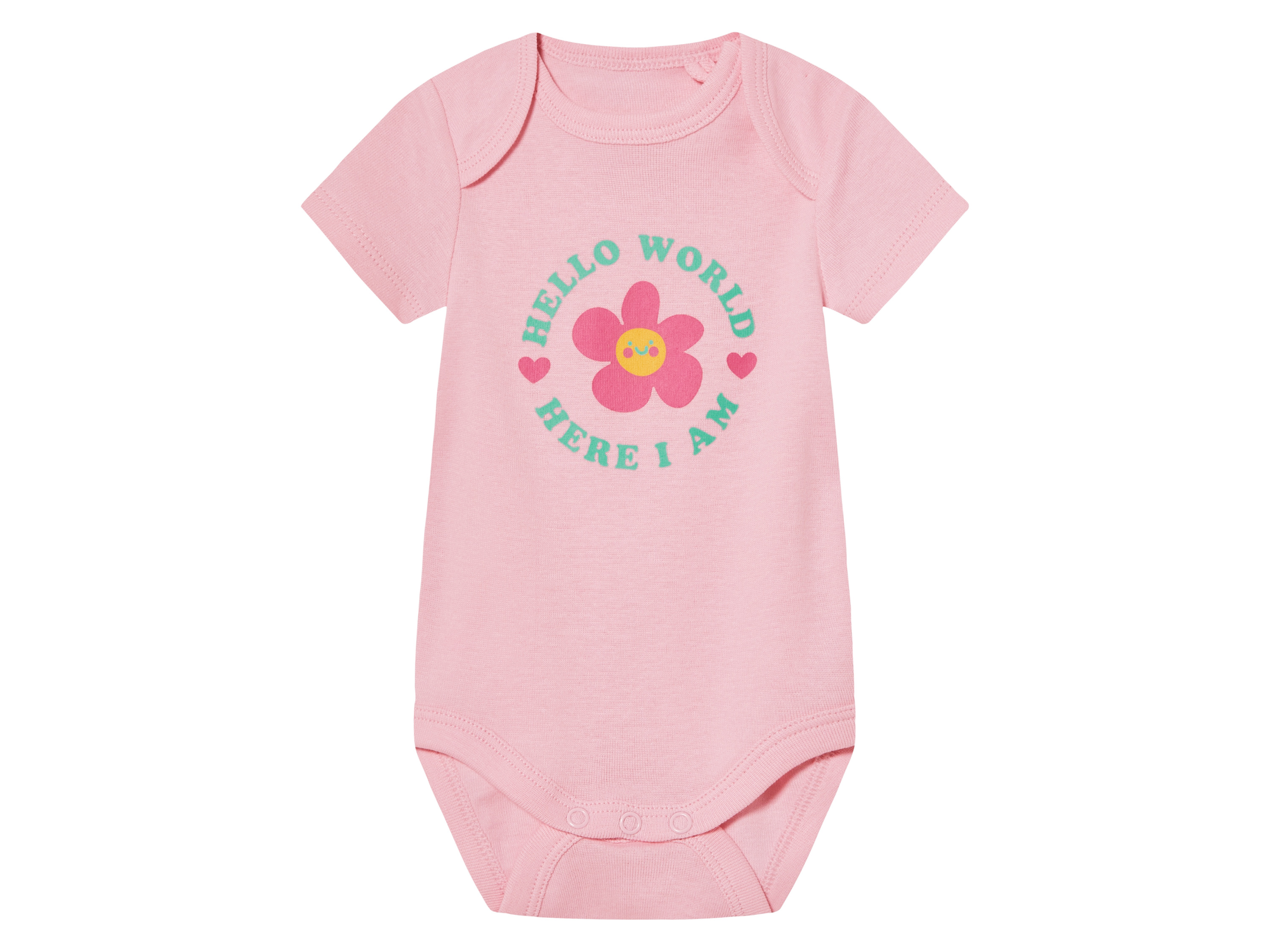 Thumbnail - lupilu® Baby Mädchen Body kurzarm 3er (pink/weiß, 86/92)