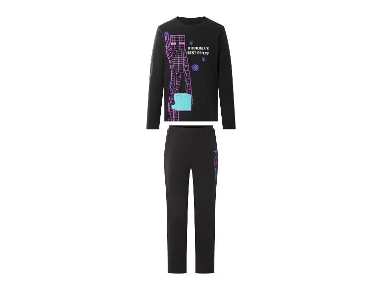Kinder Jungen Pyjama lang mit Minecraft-Motiv