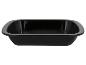 Schwarze rechteckige Emaille-Backform