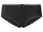 Schwarze Baumwoll-Slip mit Spitze