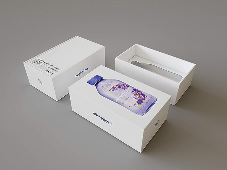Glory Mornin SUPER VODKA Geschenkbox & mit Vol 40 Blueberry Acai 