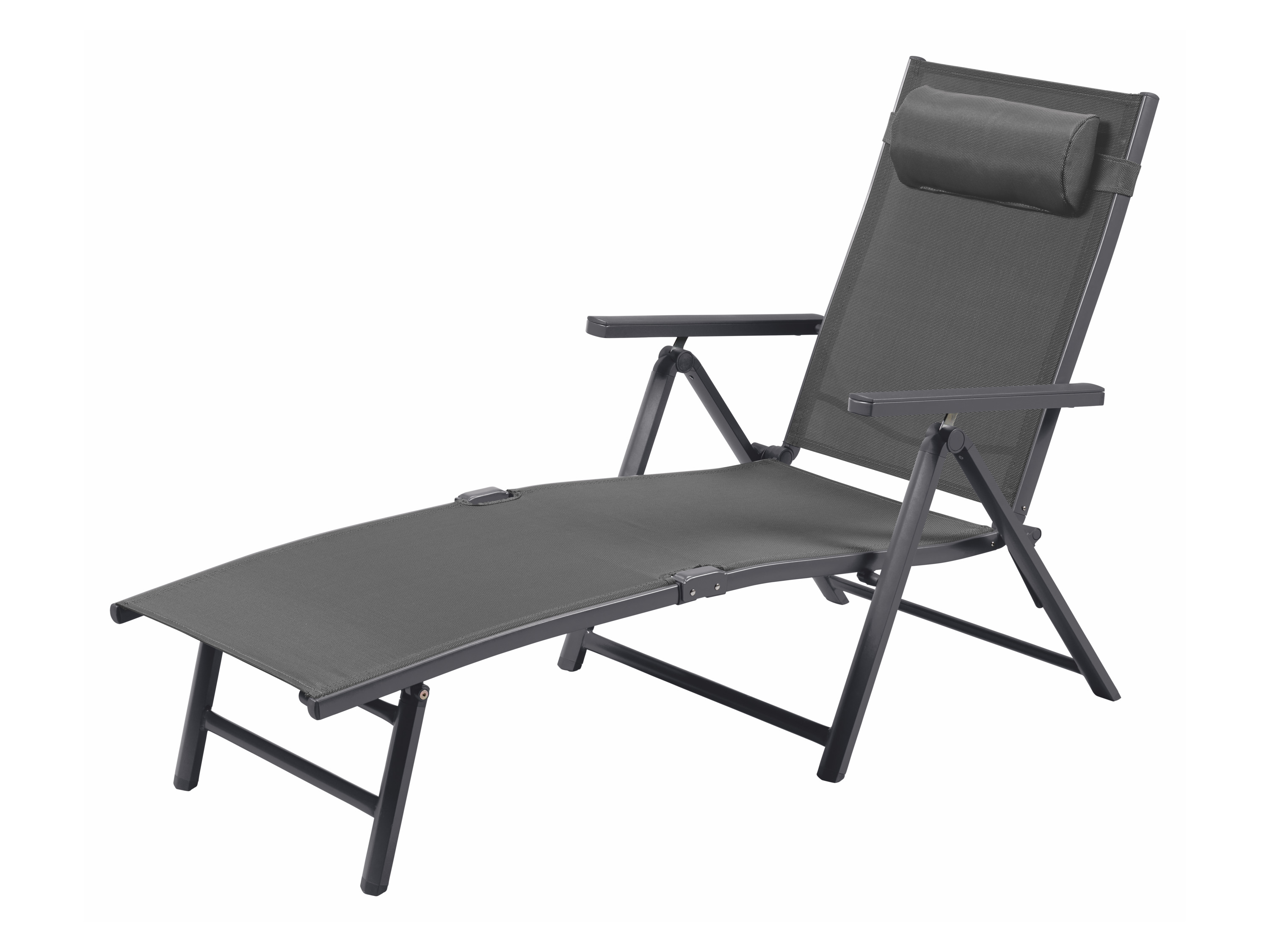 Thumbnail - LIVARNO® Alu-Liegestuhl »Houston«, anthrazit