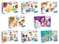 Clementoni Puzzles mit Obst, Fahrzeugen, Tieren und Disney-Figuren.
