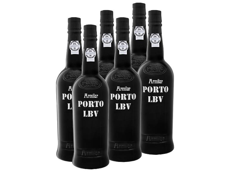 Sechs Flaschen Armilar Porto LBV Portwein.