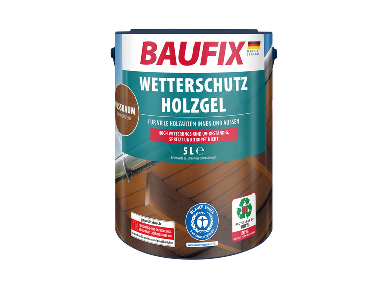 Gehe zu Vollbildansicht: BAUFIX Wetterschutz-Holzgel, seidenglänzend, 5 Liter - Bild 19