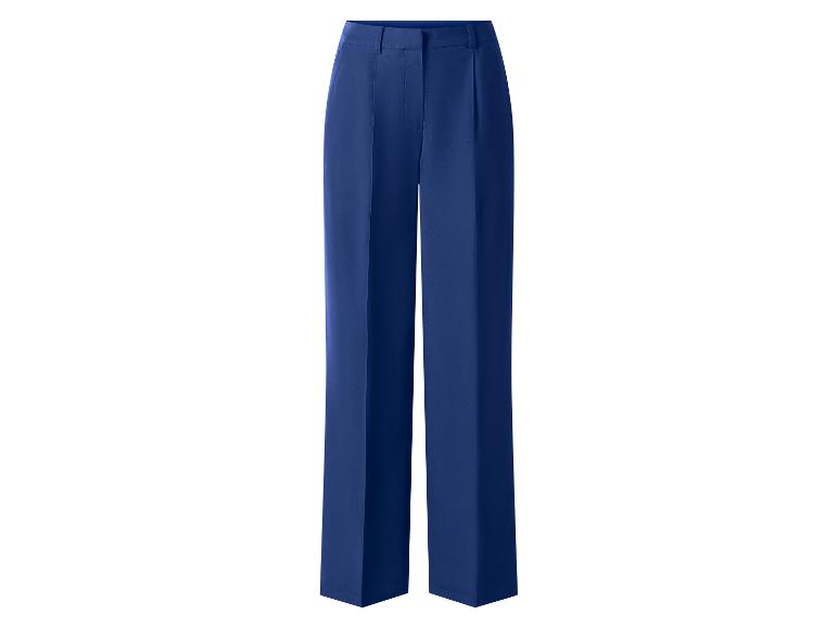 Dunkelblaue weite Hose mit Bundfalten