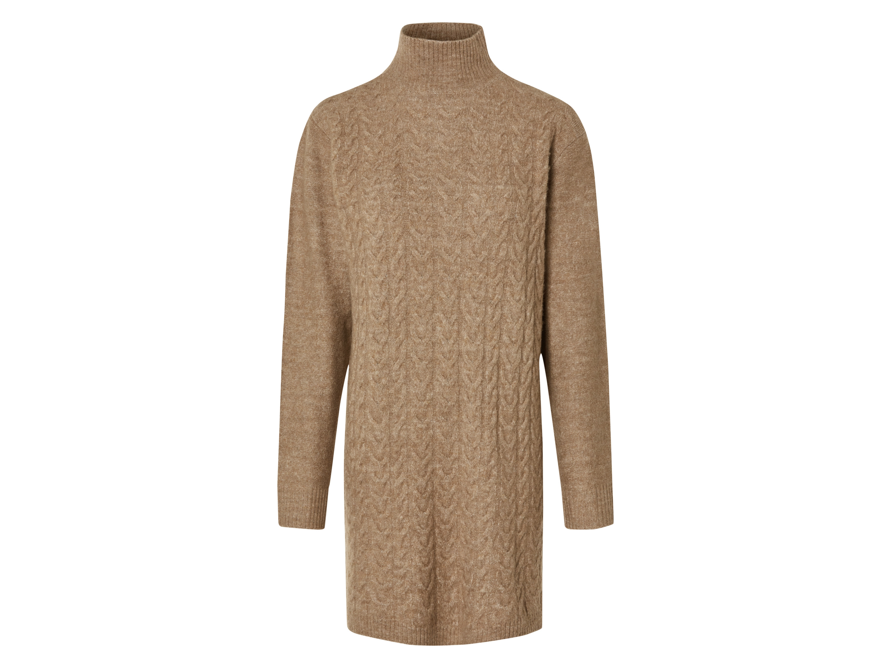 ESMARA® Damen Strickkleid (Beige, L(44/46))