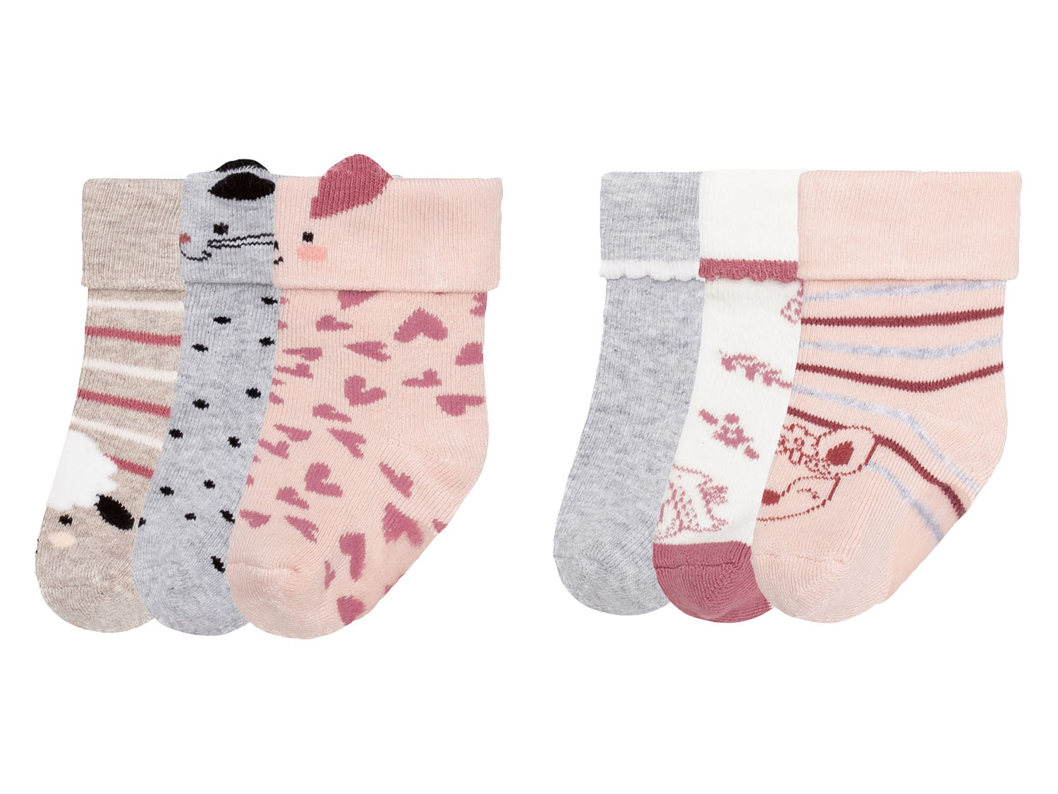 lupilu® Baby Mädchen Socken, 3 Paar, mit ABS-Noppen