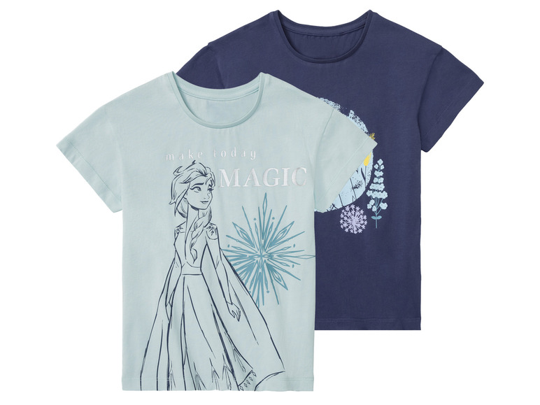 Gehe zu Vollbildansicht: Kleinkinder Kinder Mädchen T-Shirts, 2 Stück, mit Print - Bild 2