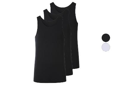 esmara Men Herren Feinripp-Achselhemden, 3 Stück