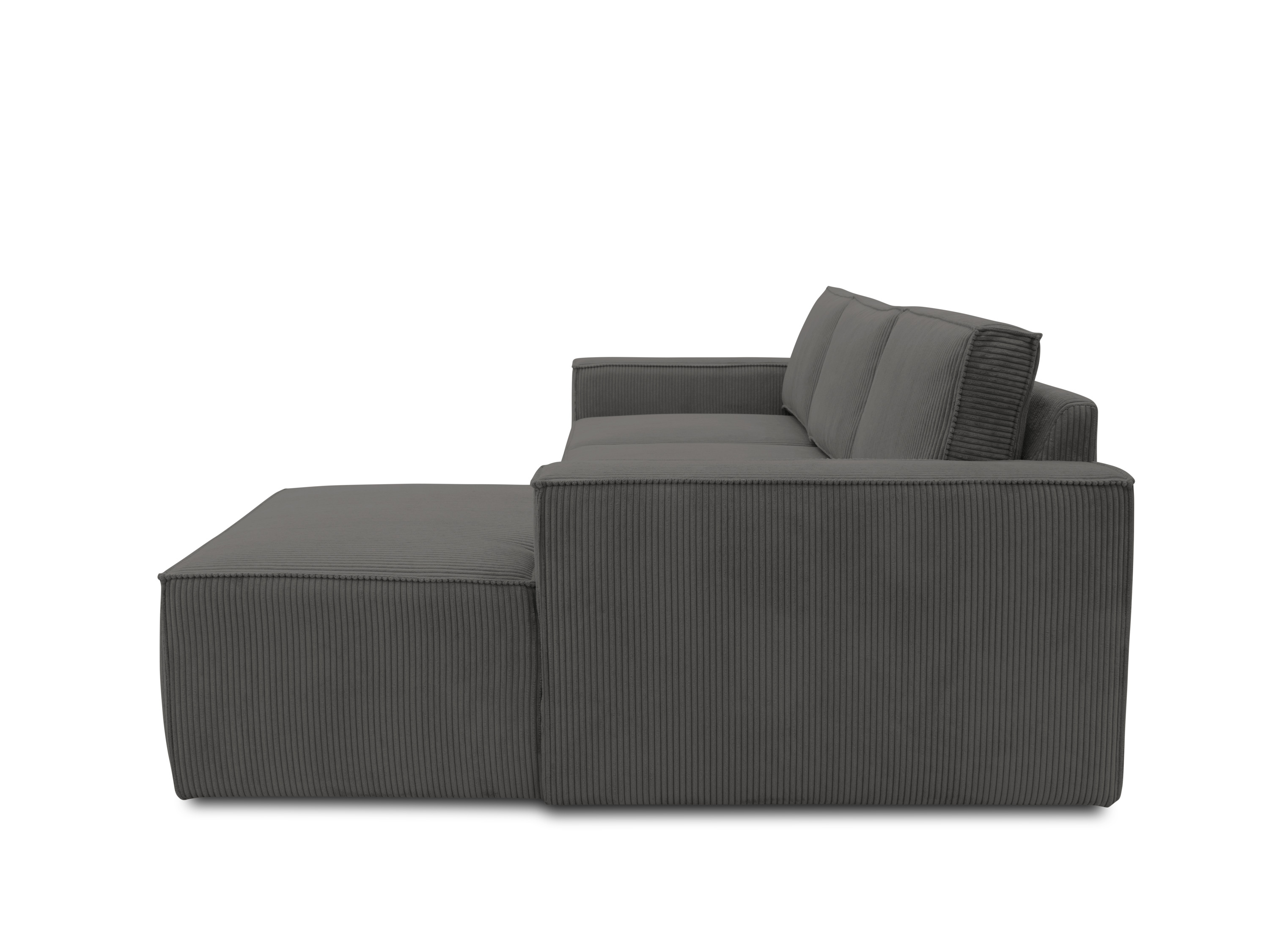 Thumbnail - Domo Cannes Longchair Ecksofa mit Longchair (172 x 273 cm, Dunkelgrau)