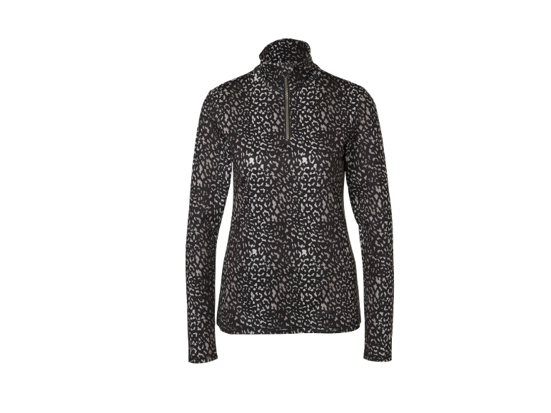 Langärmeliges Damen-Sportshirt mit Leopardenmuster