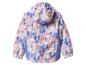 Kinderjacke mit Tier- und Baumdruck, weiß, rosa und blau