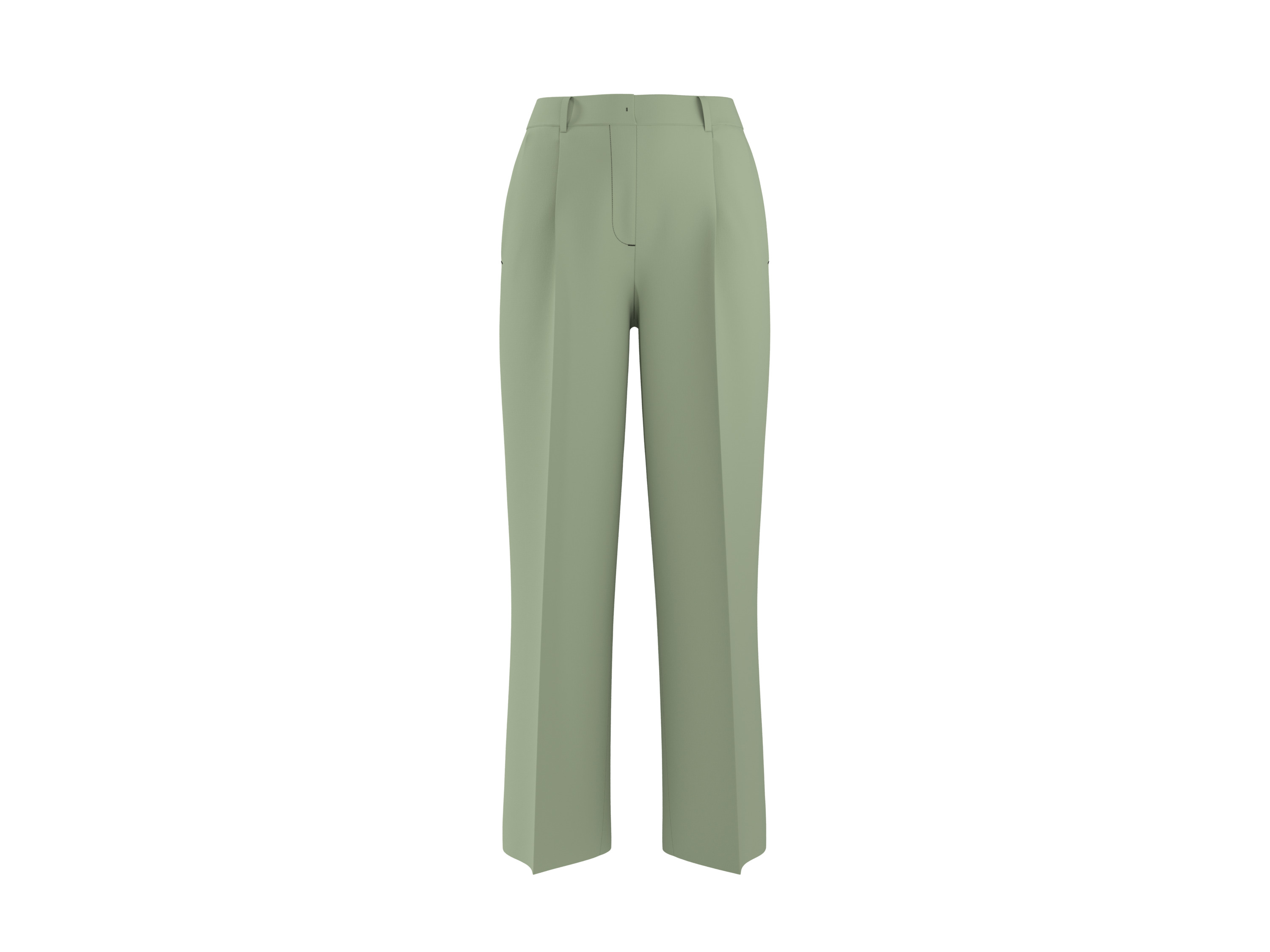 ESMARA® Damen Wide-Leg-Hose (Grün, XS) – Bild 3 von 4