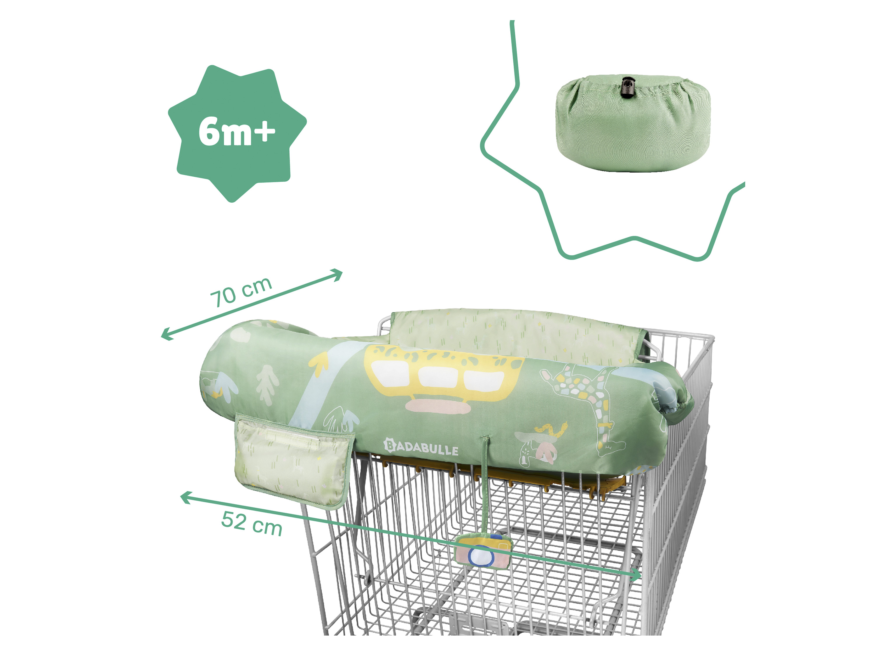 Thumbnail - Badabulle Einkaufswagenschutz »Safari«, mit Knisterspielzeug